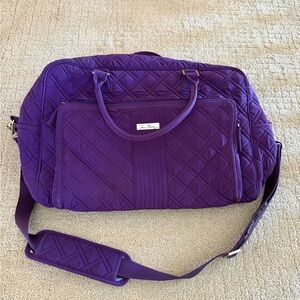 Vera Bradley Rich Purple Quilted Travel Bag